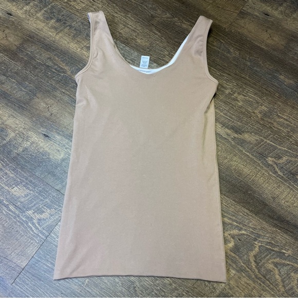 Spanx Assets Reversible 4 Way Tank Top White/Tan Women’s Large Shapewear - Picture 6 of 9